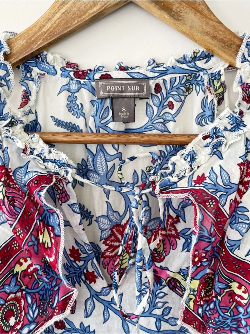 Point Sur by J. Crew Sleeveless Ruffle Detail Top Size 8 EUC - Picture 9 of 15